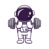 Astronaut with some weights